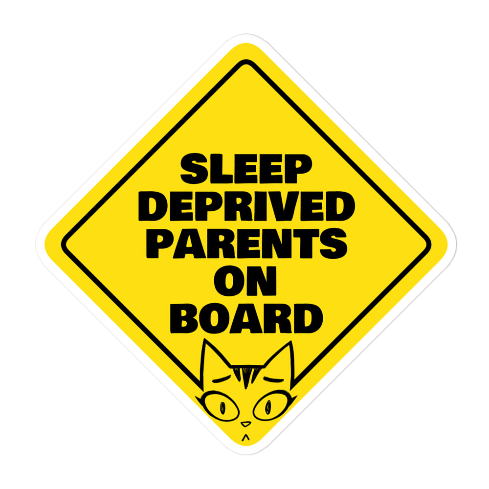 Sleep Deprived Parents On Board Magnet