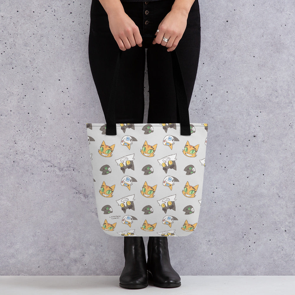 Litterbox Pattern Tote Bag