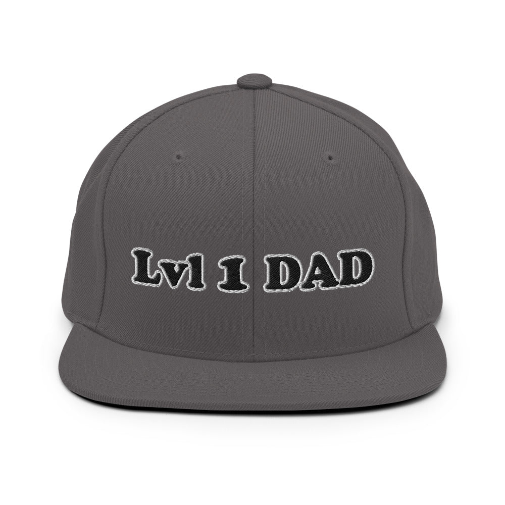 Lvl 1 Dad Snapback Hat