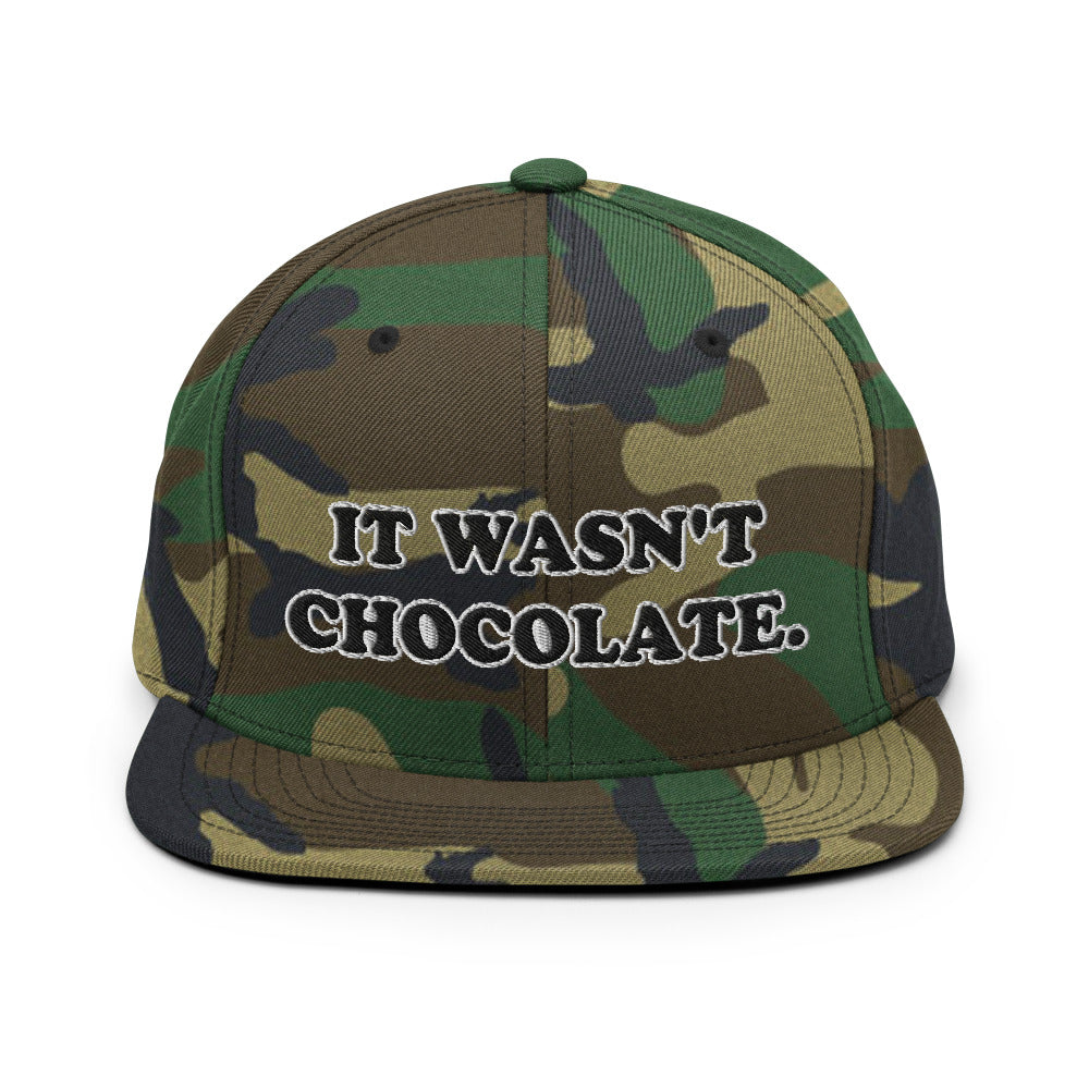 It Wasn't Chocolate Snapback Hat