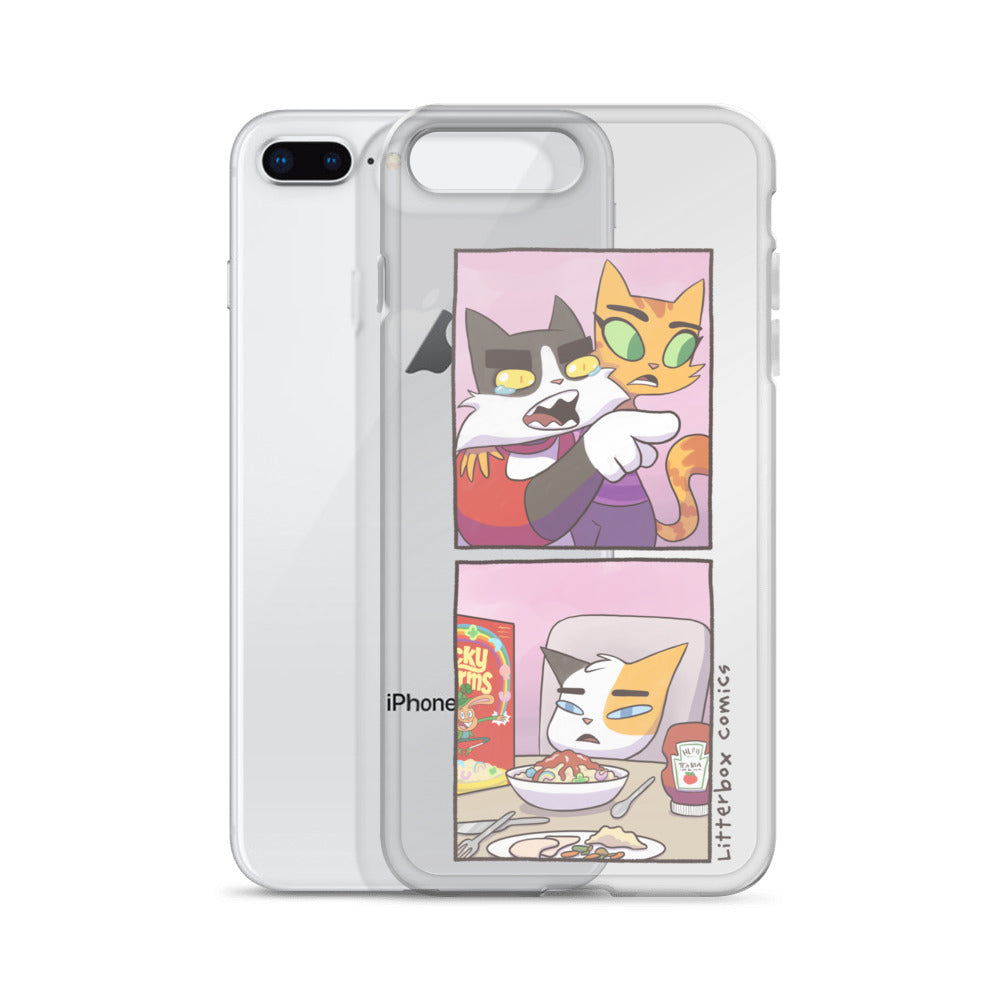 Cat Yelling at Cat Meme iPhone Case