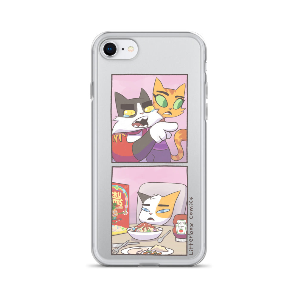 Cat Yelling at Cat Meme iPhone Case