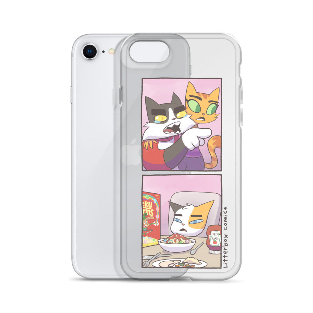 Cat Yelling at Cat Meme iPhone Case