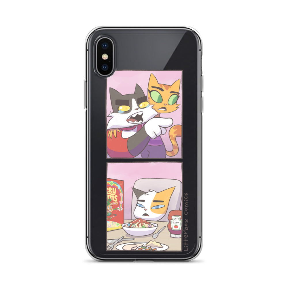 Cat Yelling at Cat Meme iPhone Case