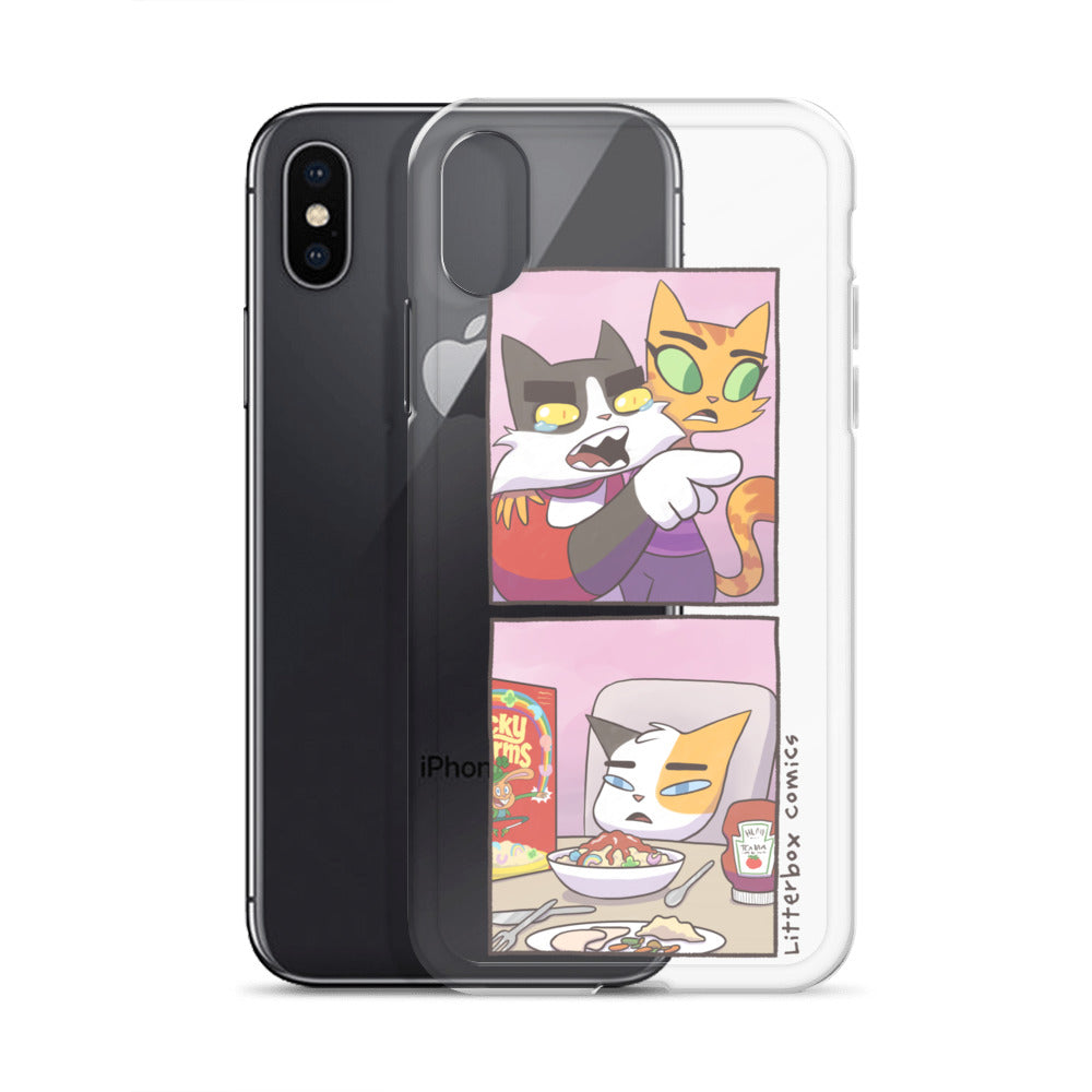 Cat Yelling at Cat Meme iPhone Case