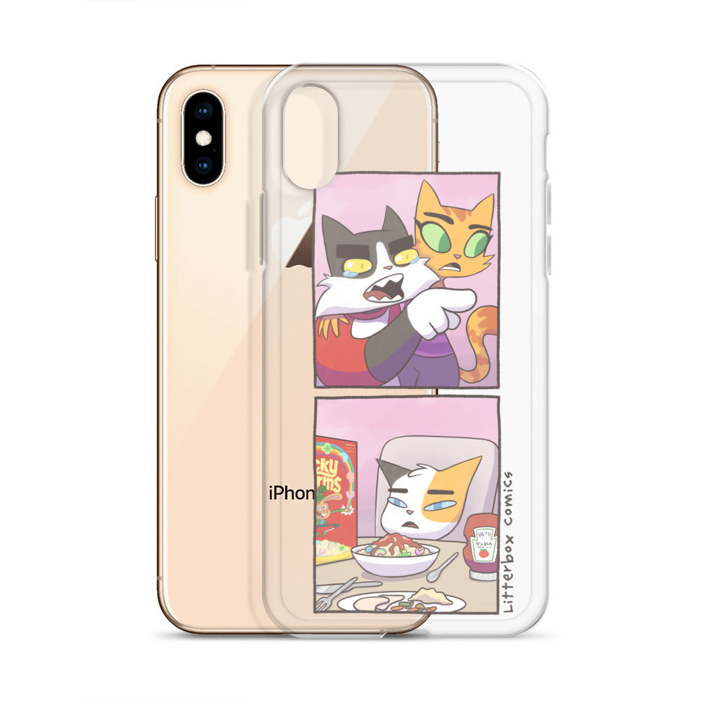 Cat Yelling at Cat Meme iPhone Case
