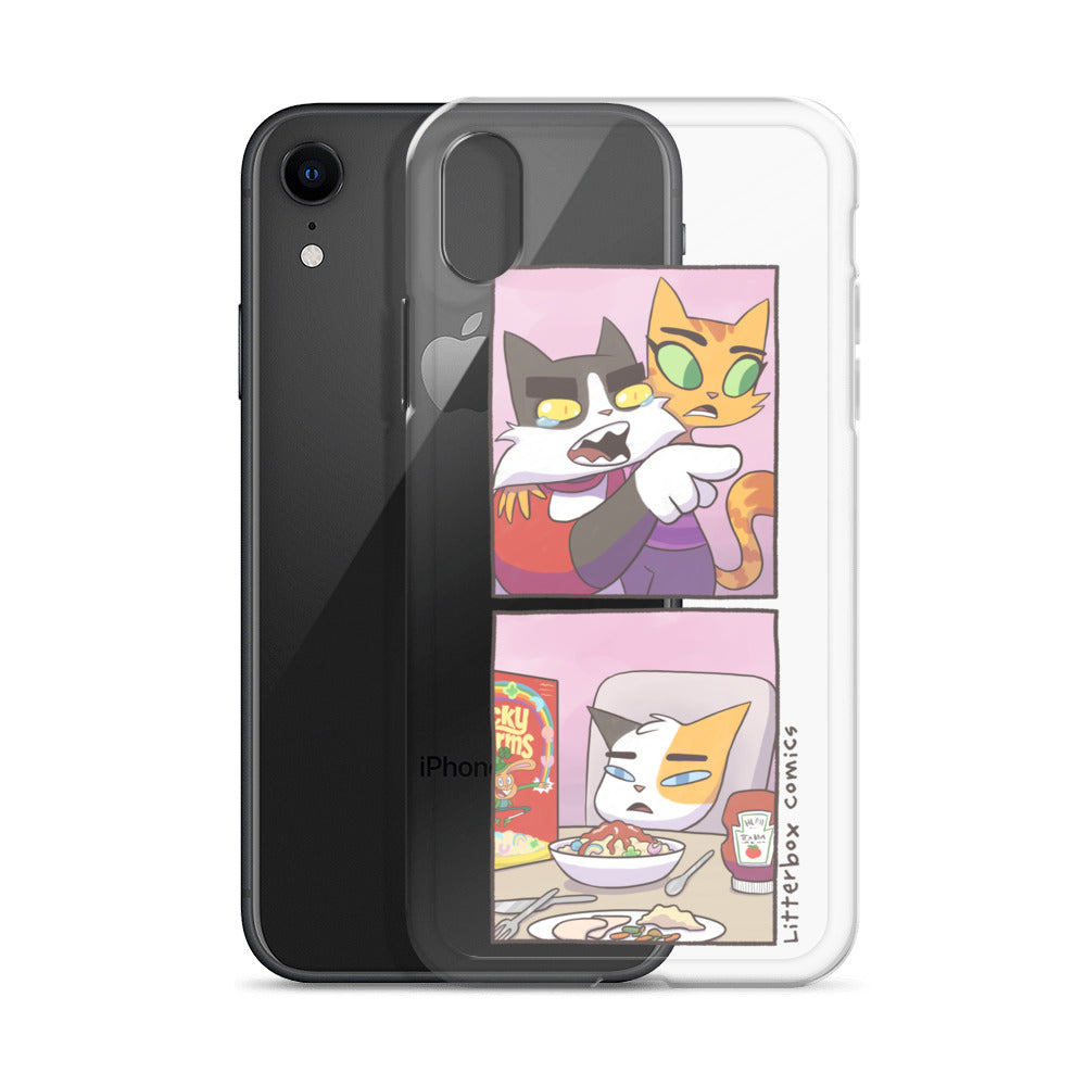 Cat Yelling at Cat Meme iPhone Case