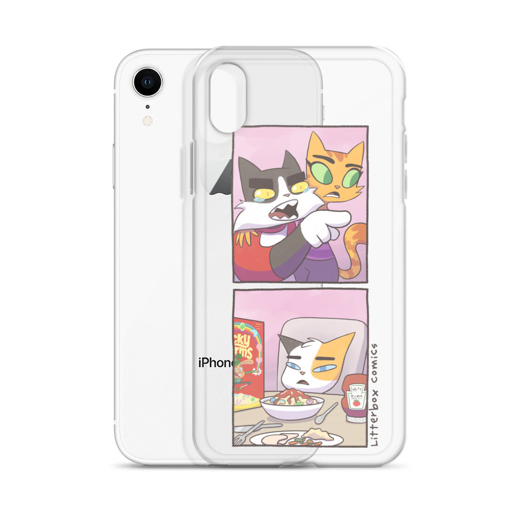 Cat Yelling at Cat Meme iPhone Case