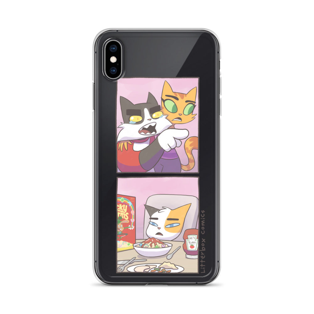 Cat Yelling at Cat Meme iPhone Case