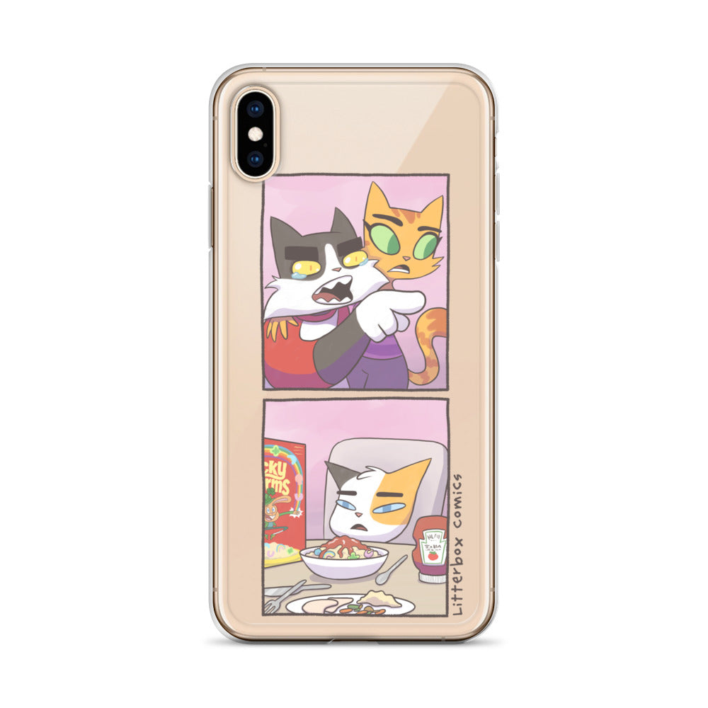 Cat Yelling at Cat Meme iPhone Case