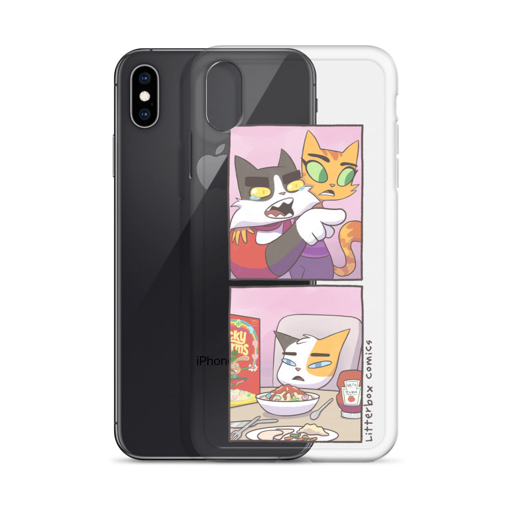 Cat Yelling at Cat Meme iPhone Case