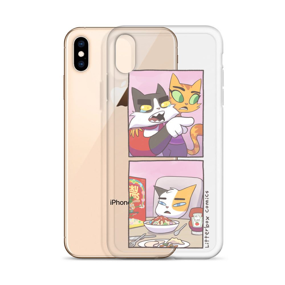 Cat Yelling at Cat Meme iPhone Case