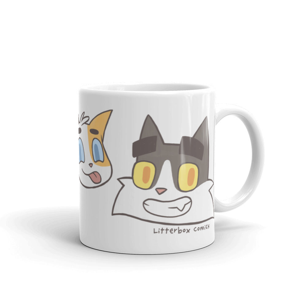 Litterbox Family Heads Mug
