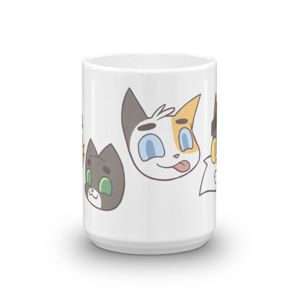 Litterbox Family Heads Mug