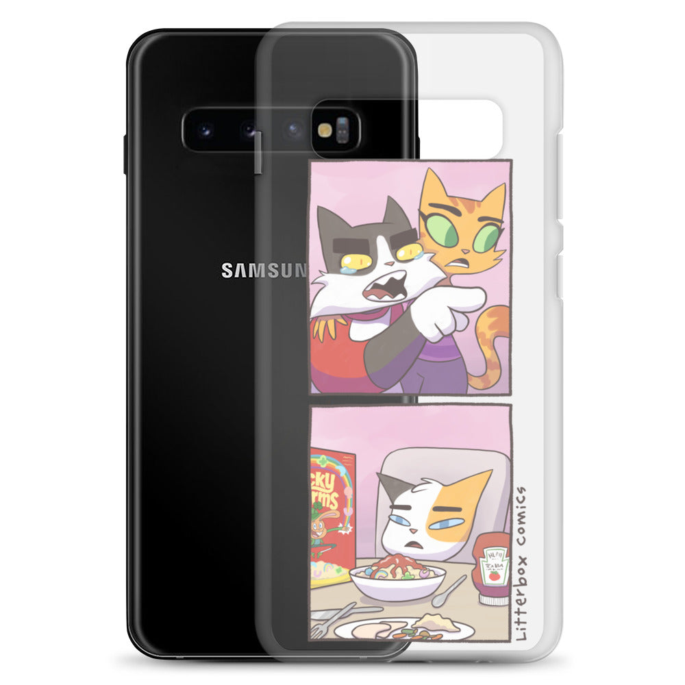 Cat Yelling at Cat Meme Samsung Case