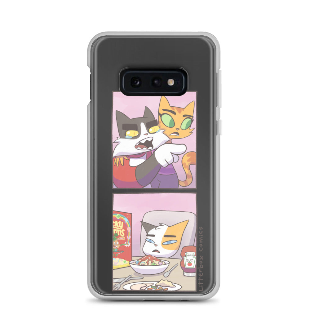 Cat Yelling at Cat Meme Samsung Case