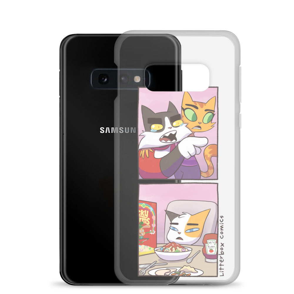 Cat Yelling at Cat Meme Samsung Case