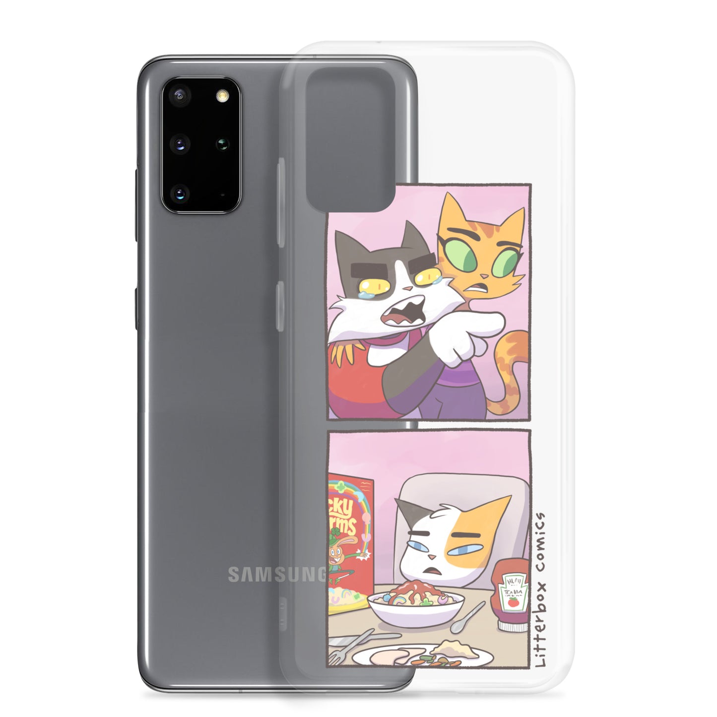 Cat Yelling at Cat Meme Samsung Case