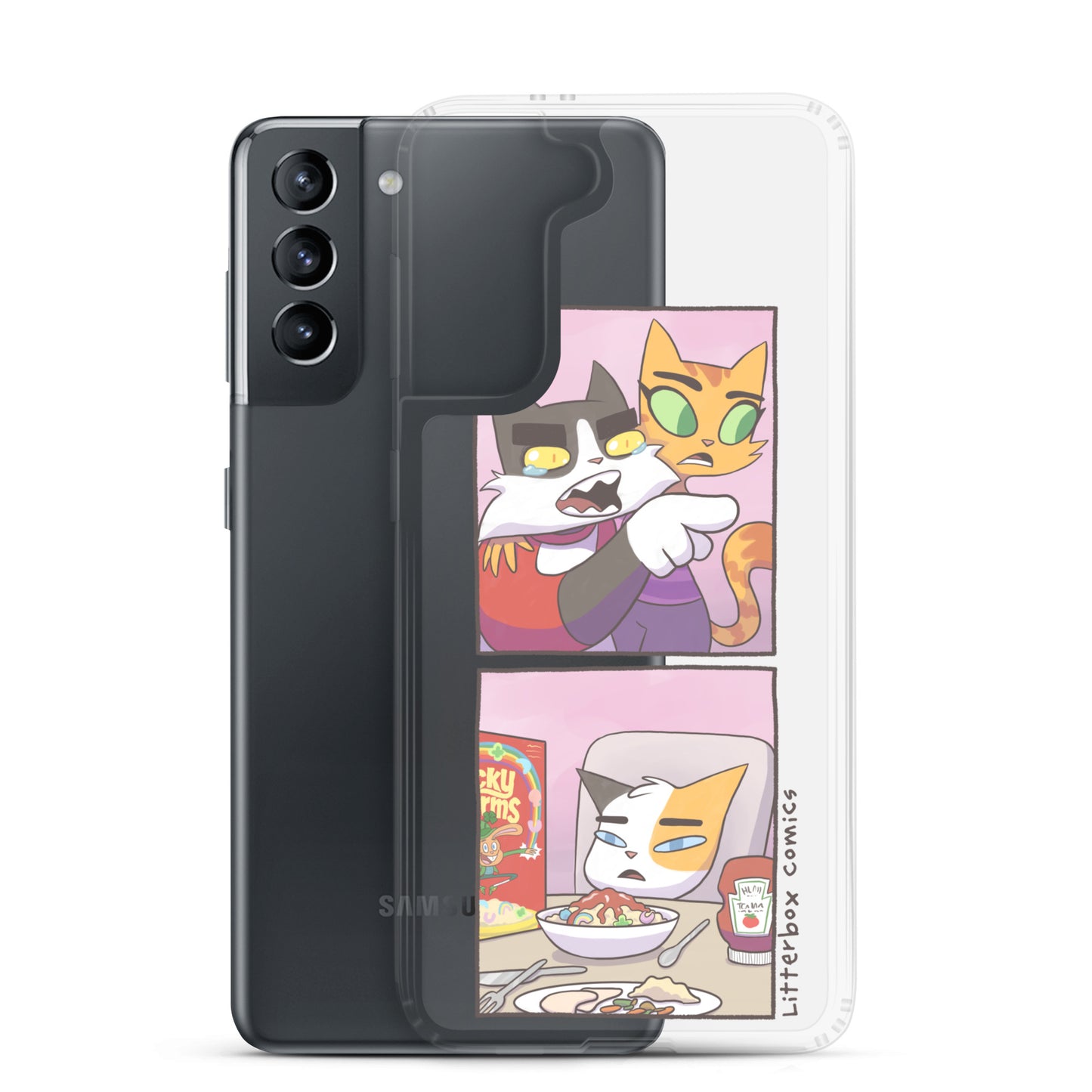 Cat Yelling at Cat Meme Samsung Case