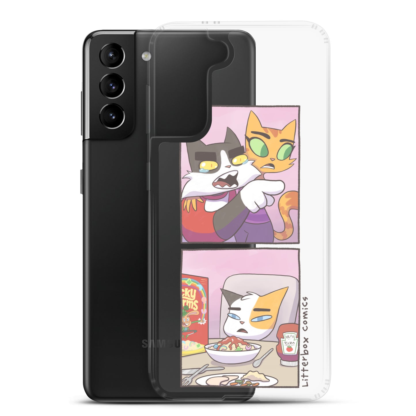Cat Yelling at Cat Meme Samsung Case