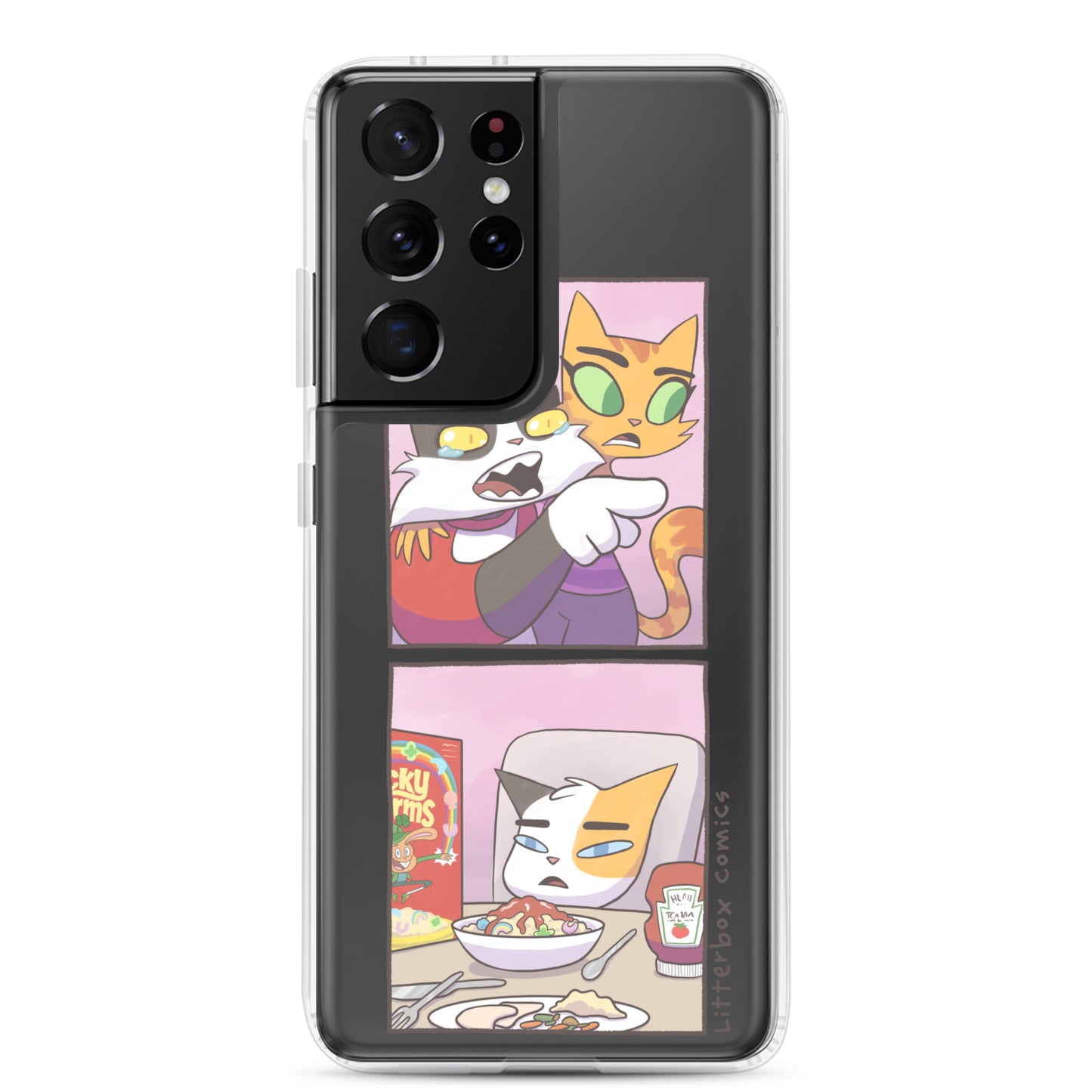 Cat Yelling at Cat Meme Samsung Case
