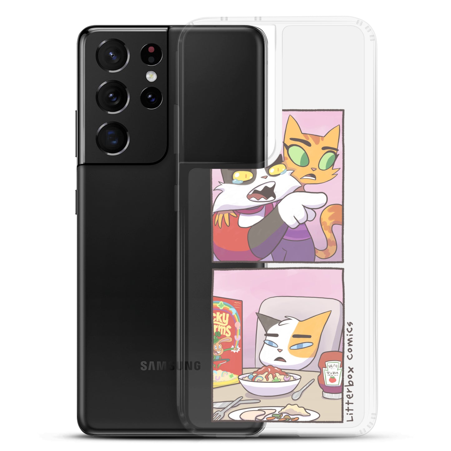 Cat Yelling at Cat Meme Samsung Case