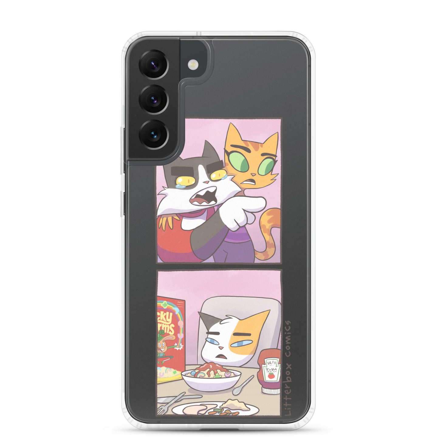 Cat Yelling at Cat Meme Samsung Case
