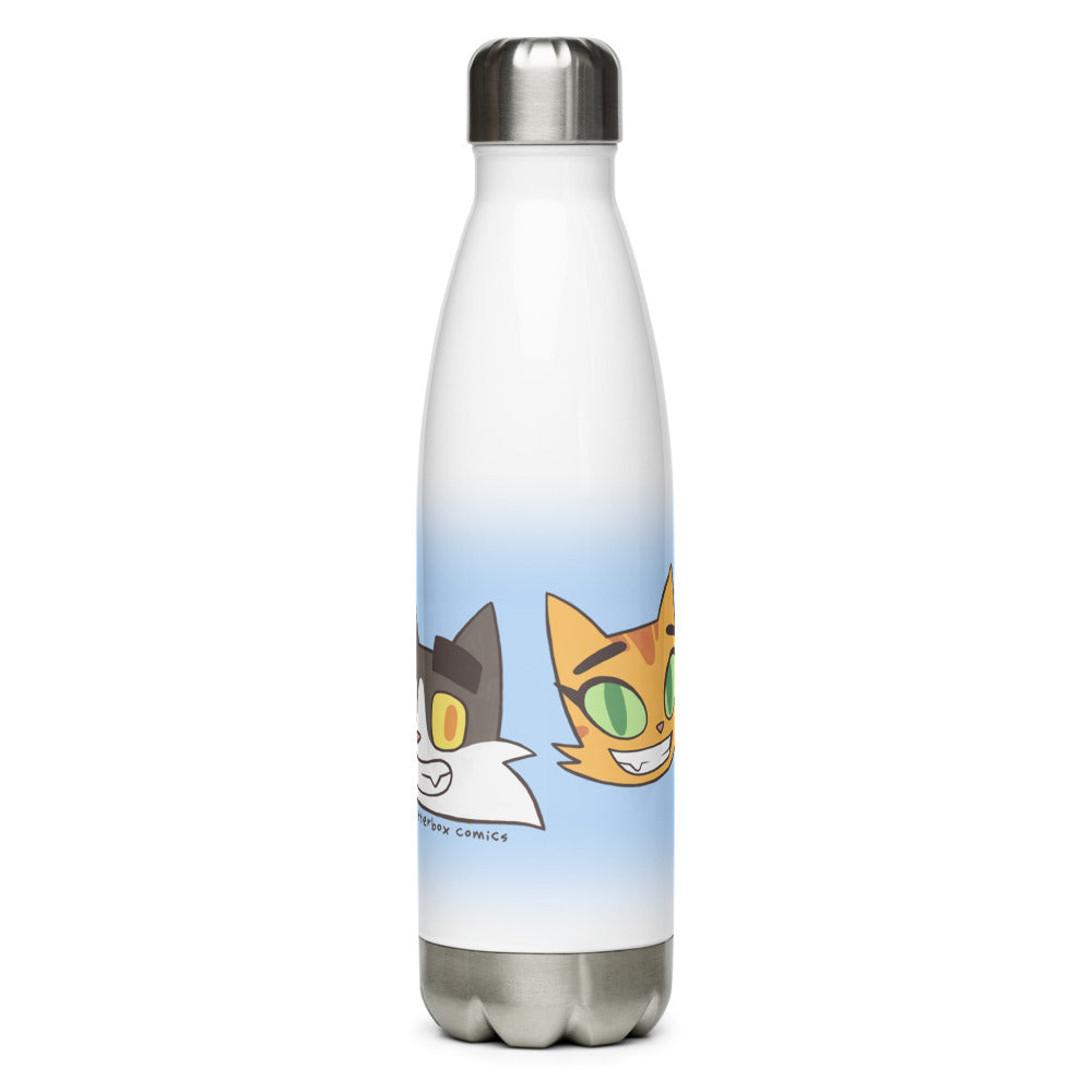 Litterbox Family Heads Water Bottle