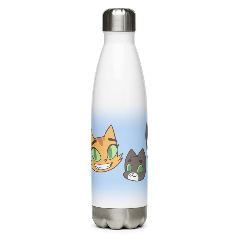Litterbox Family Heads Water Bottle