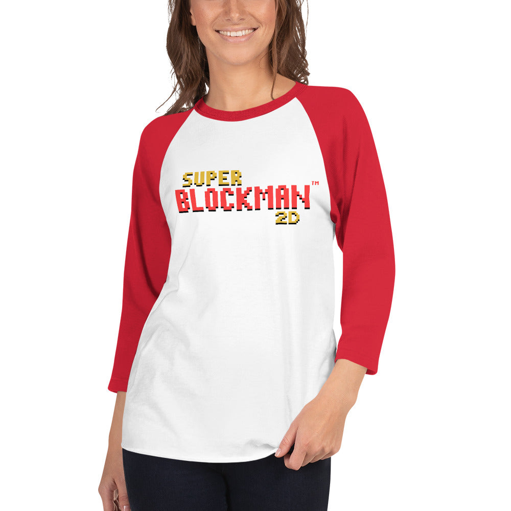 Super Blockman 2D Raglan T-Shirt