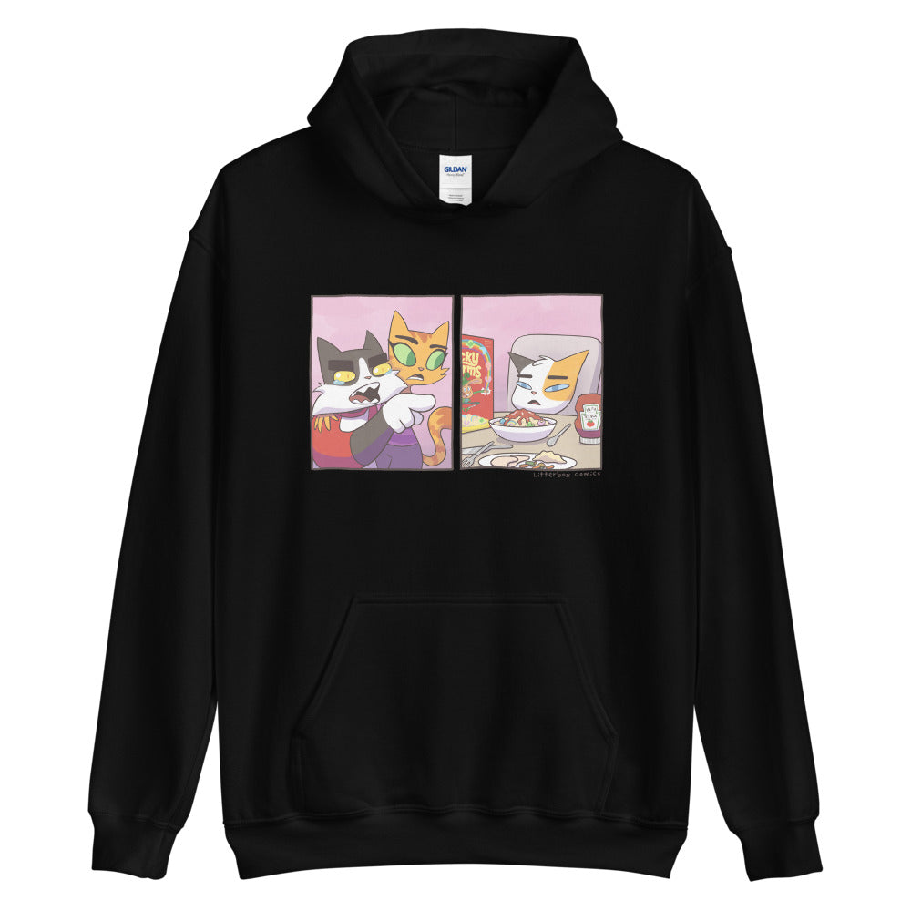 Cat Yelling at Cat Meme Unisex Hoodie