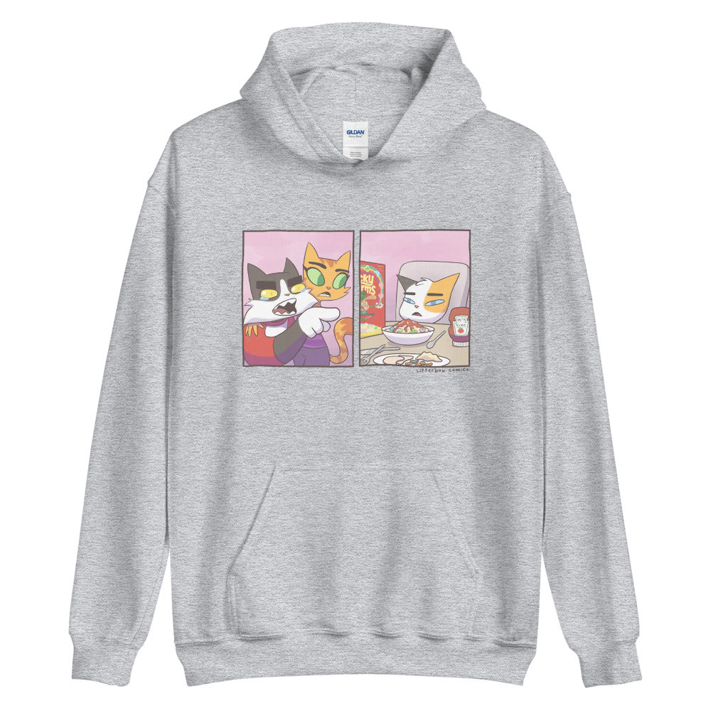 Cat Yelling at Cat Meme Unisex Hoodie