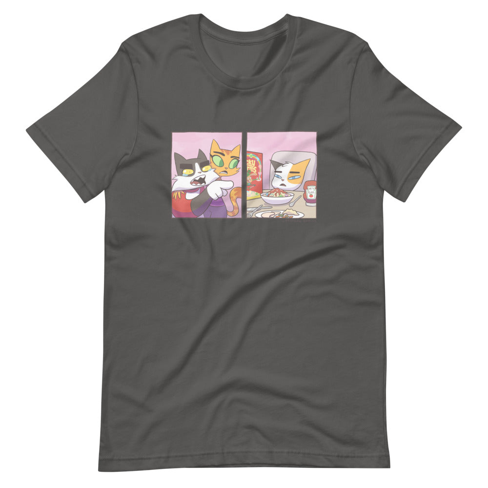 Cat Yelling at Cat Meme Unisex T-Shirt