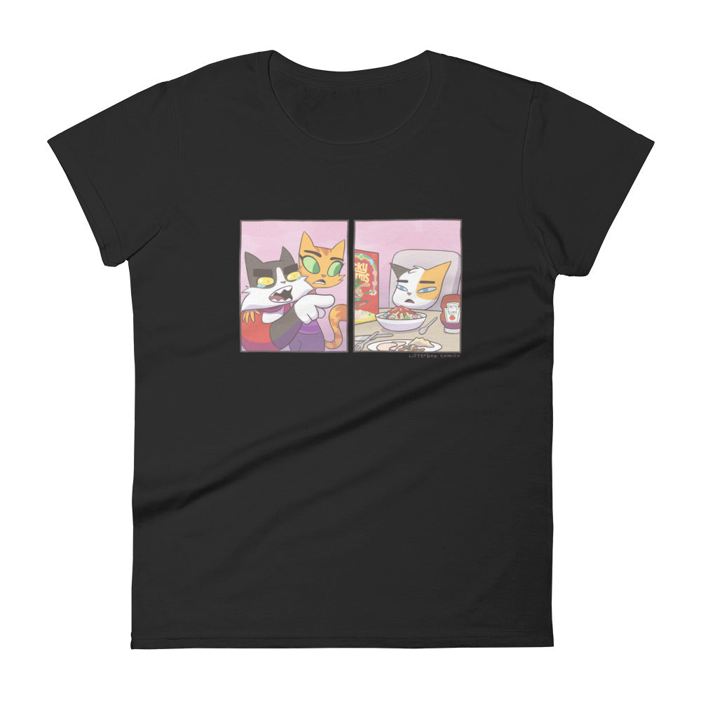 Cat Yelling at Cat Meme Women's T-Shirt