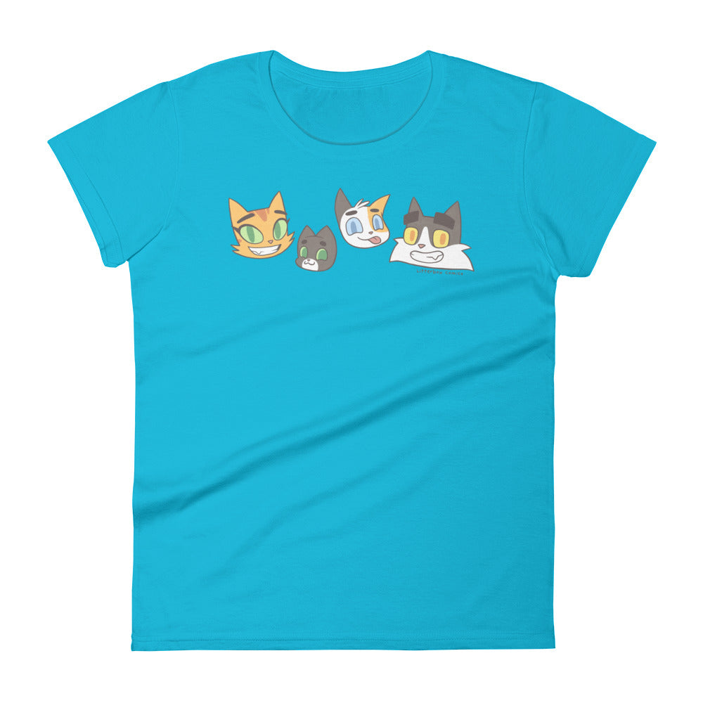 Litterbox Family Heads Women's T-Shirt