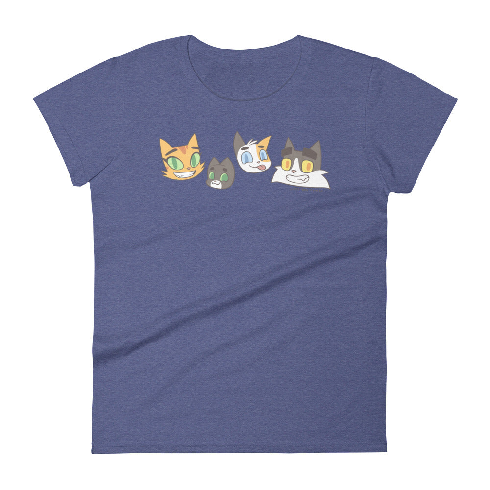 Litterbox Family Heads Women's T-Shirt