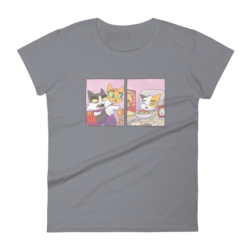 Cat Yelling at Cat Meme Women's T-Shirt