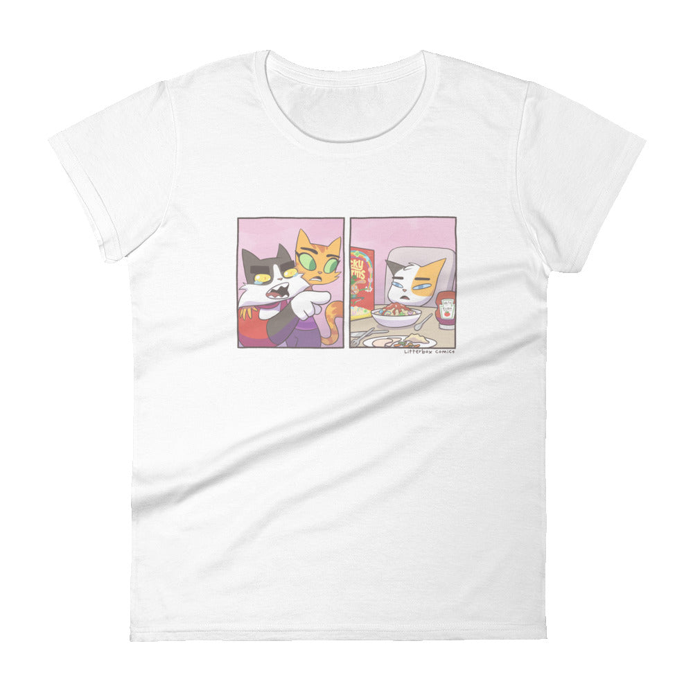 Cat Yelling at Cat Meme Women's T-Shirt