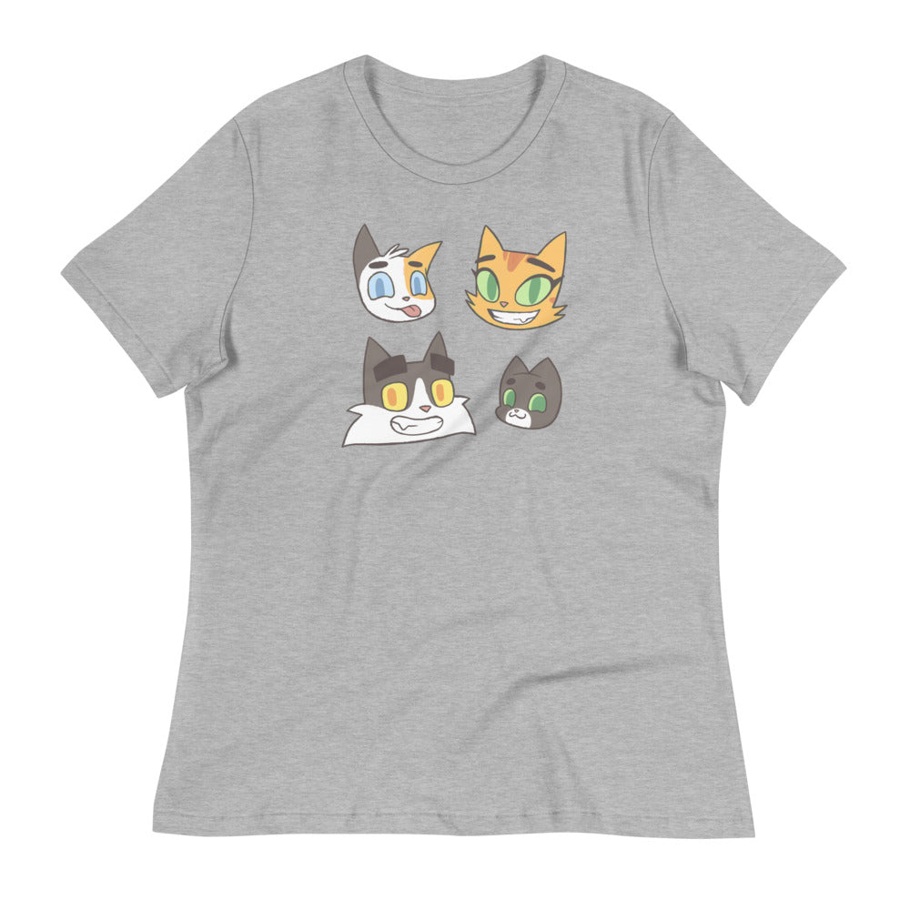 Litterbox Family Heads Women's Relaxed T-Shirt