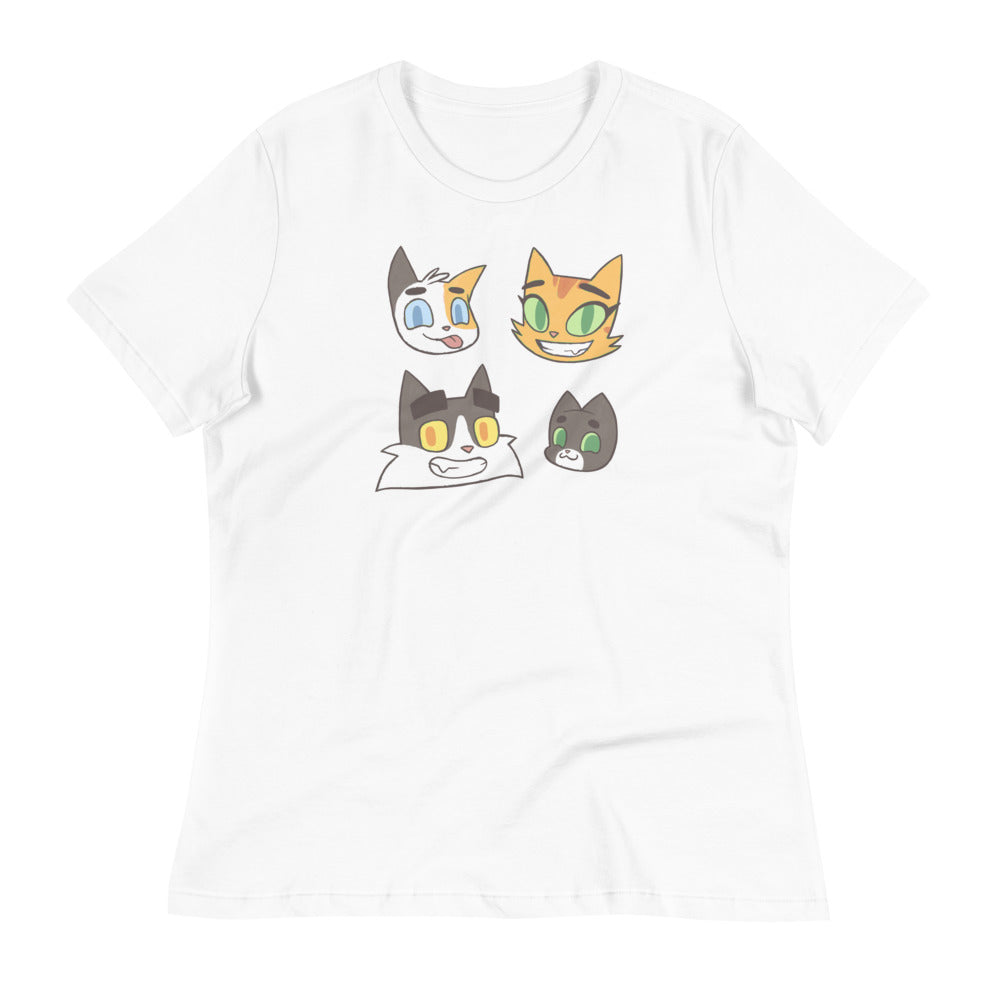 Litterbox Family Heads Women's Relaxed T-Shirt