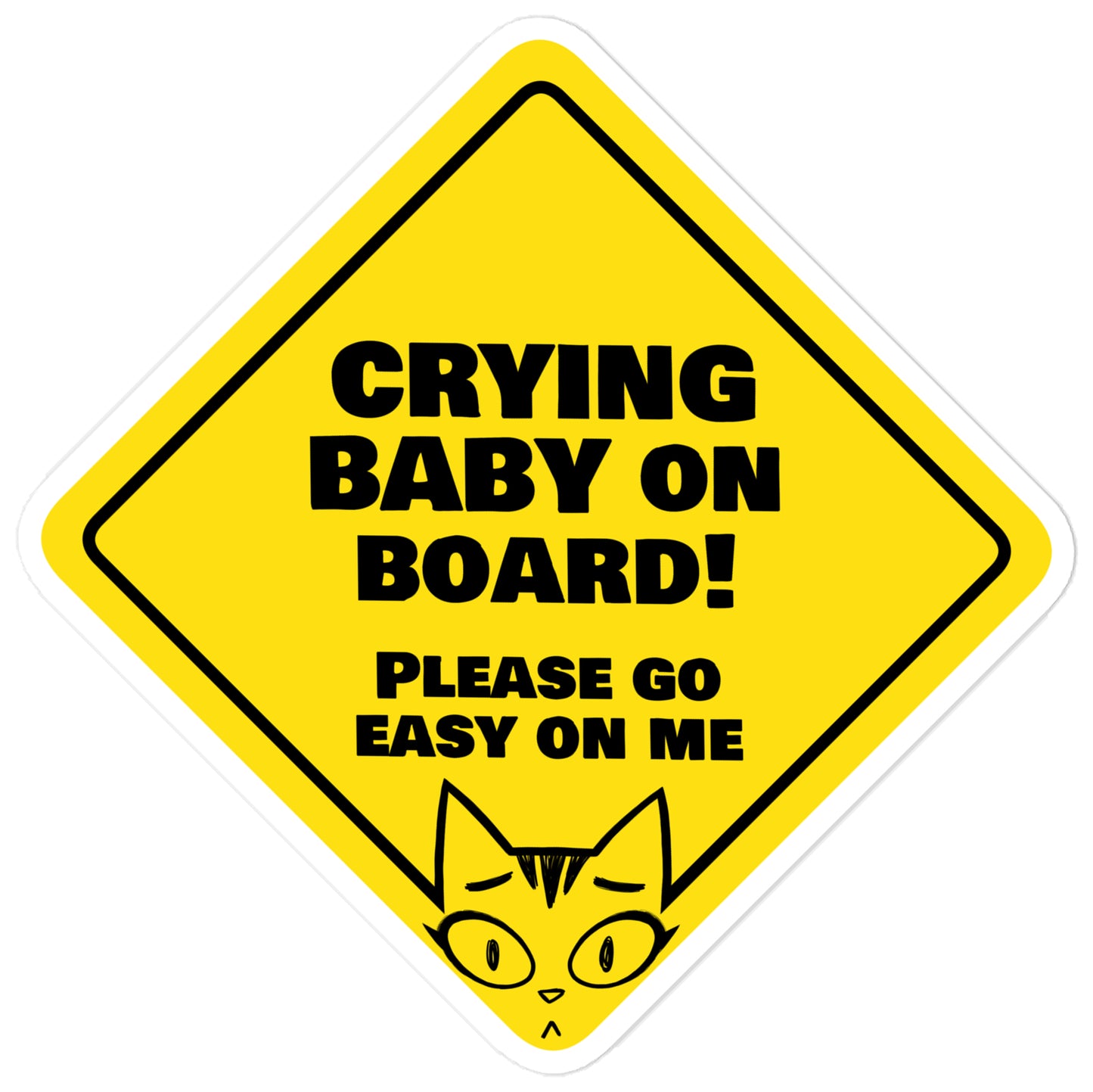 Crying Baby on Board Vinyl Car Sticker