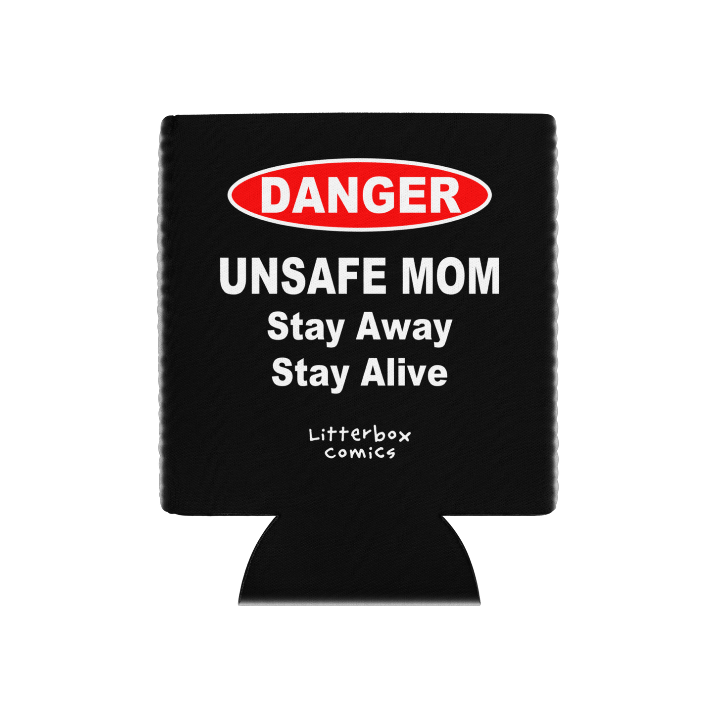 Unsafe Mom Black Can Cooler