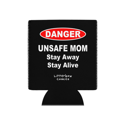 Unsafe Mom Black Can Cooler