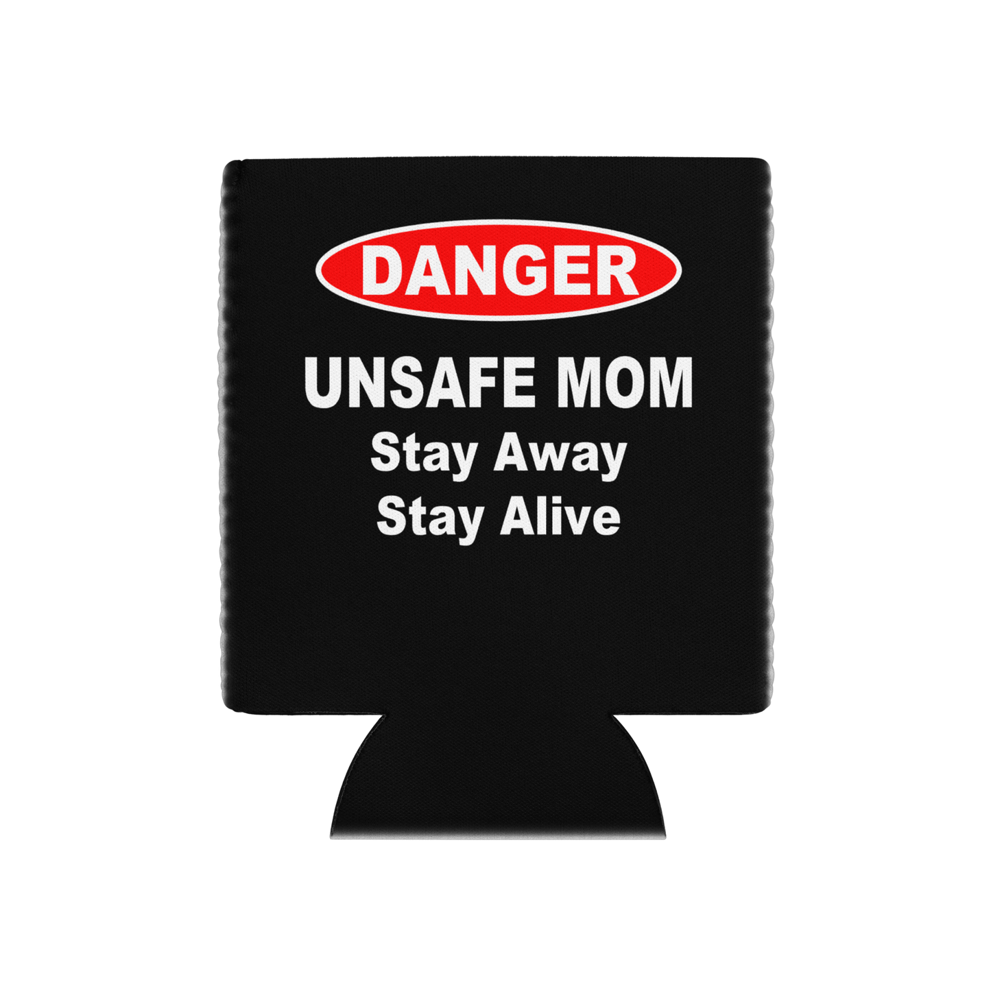 Unsafe Mom Black Can Cooler