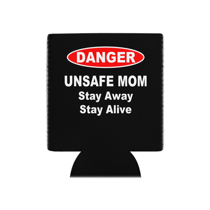 Unsafe Mom Black Can Cooler