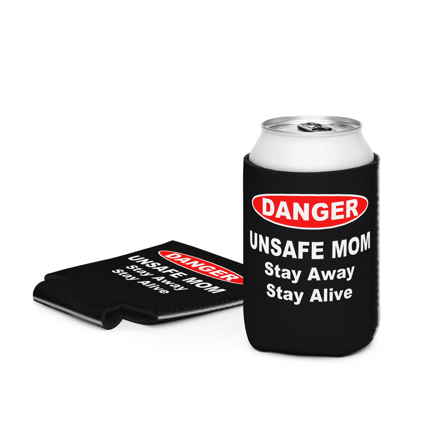 Unsafe Mom Black Can Cooler