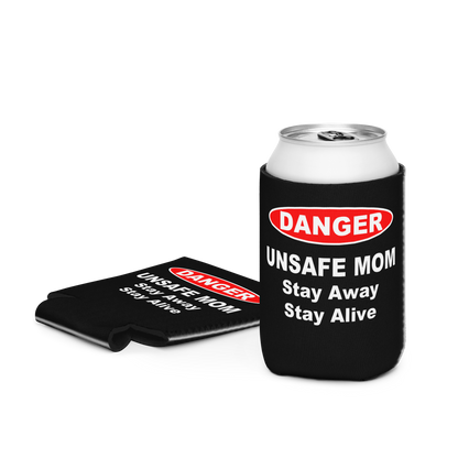 Unsafe Mom Black Can Cooler
