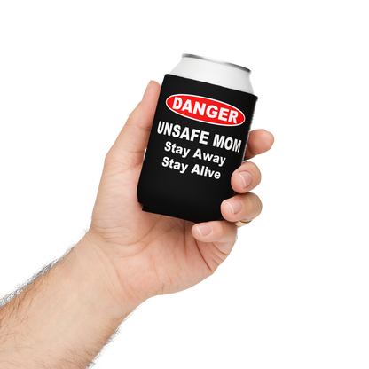 Unsafe Mom Black Can Cooler
