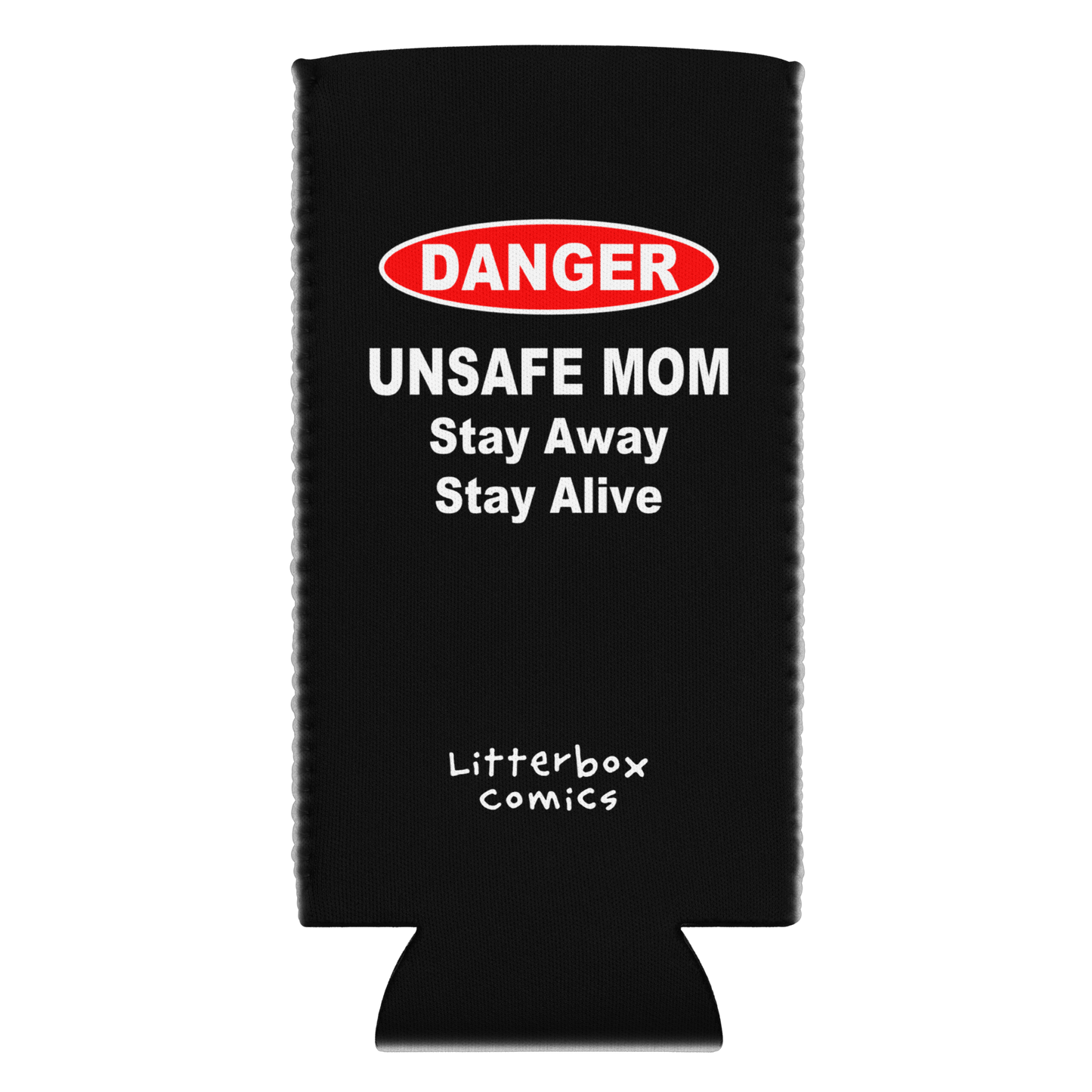 Unsafe Mom Black Can Cooler