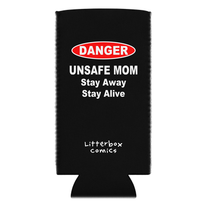 Unsafe Mom Black Can Cooler